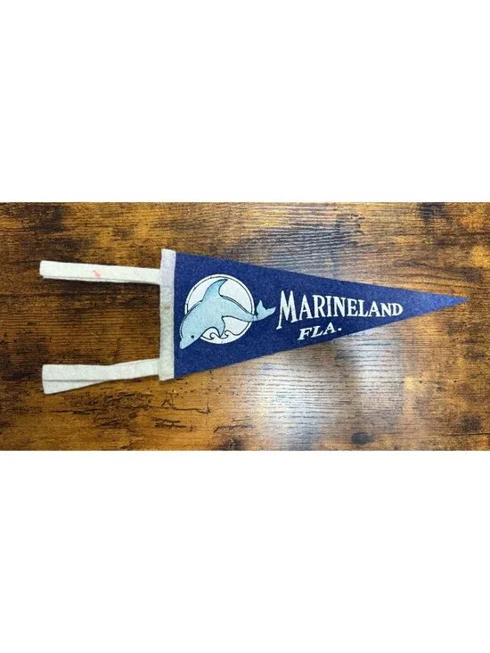 Vintage Marineland Florida mini pennant