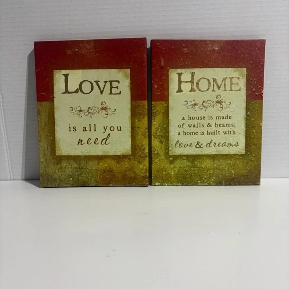 Jennifer Pugh Sagebrush Art set 2 canvas wall hanging Picture Print LOVE HOME