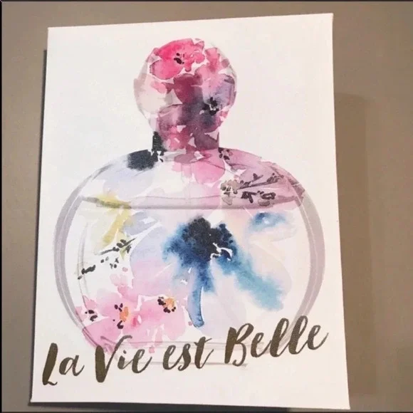 Wall Art 11 x 14 inches La Vie es Belle Painting