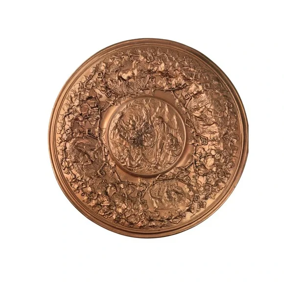 Repoussé‎ Antiqued Copper Wall Plate 10