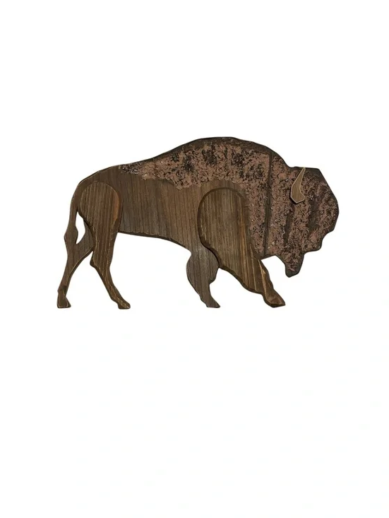 Hobby Lobby Brown Wooden Bison Wall Decor