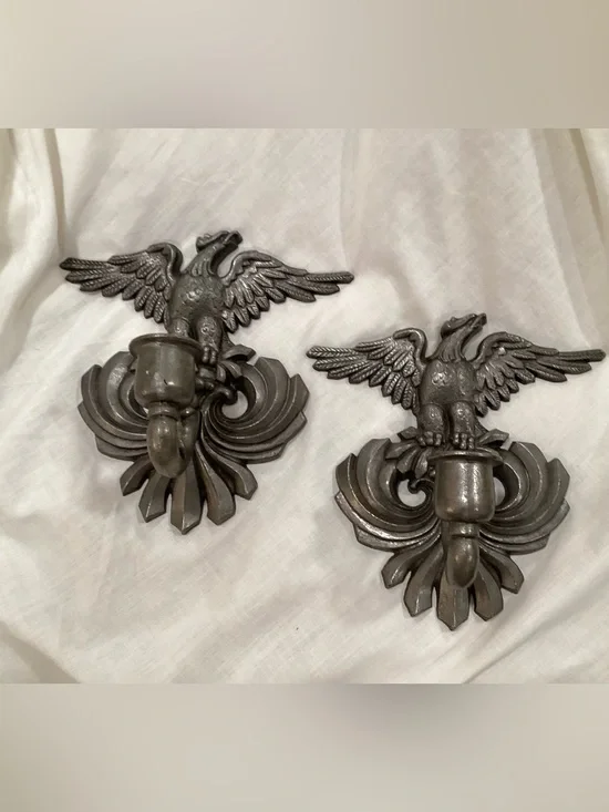 VTG Sexton American Eagle Wall hanging Candle sconces X2