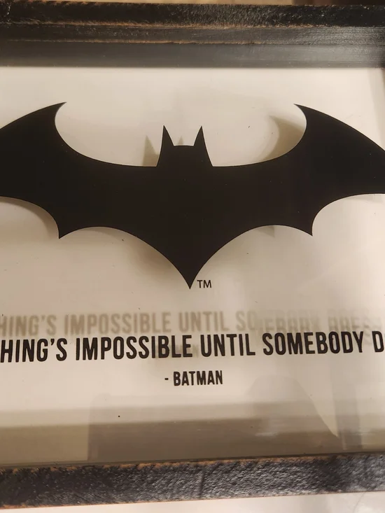 Batman Glass Black Logo Wall Art - Unbranded