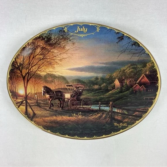 The Bradford Exchange JULY Morning Rounds Plate - Seasons to Remember #7 1999