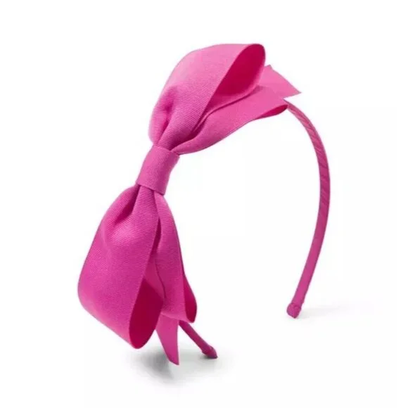Janie and Jack Baby/Toddler Girls One Size Headband with‎ Large Bow Fuchsia Pink