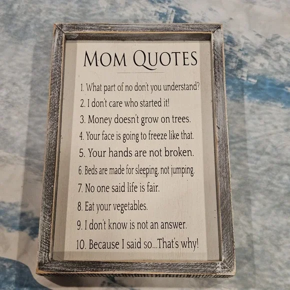 Funny‎ Mom Quotes 8x12 Hanging Wall Decor Sign Mother Gift Plaque