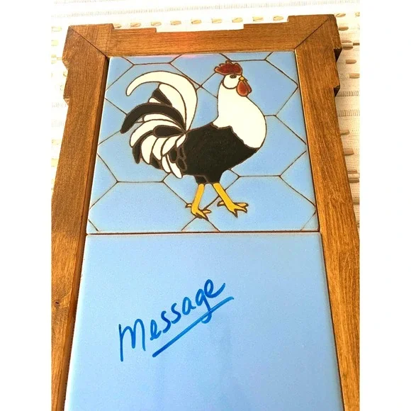 Wooden/tile message‎ board