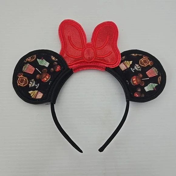 Disney‎ Mickey Mouse Ears Headband - Minnie Mouse Red Bow Custom Head Band