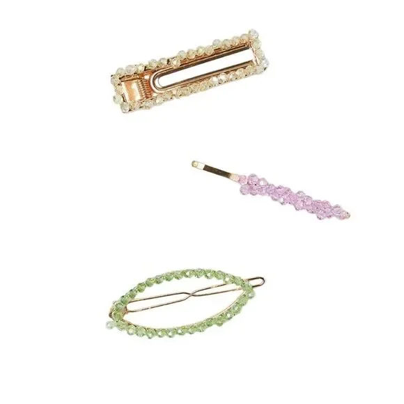 ZARA THREE-PACK OF BEADED HAIR CLIPS