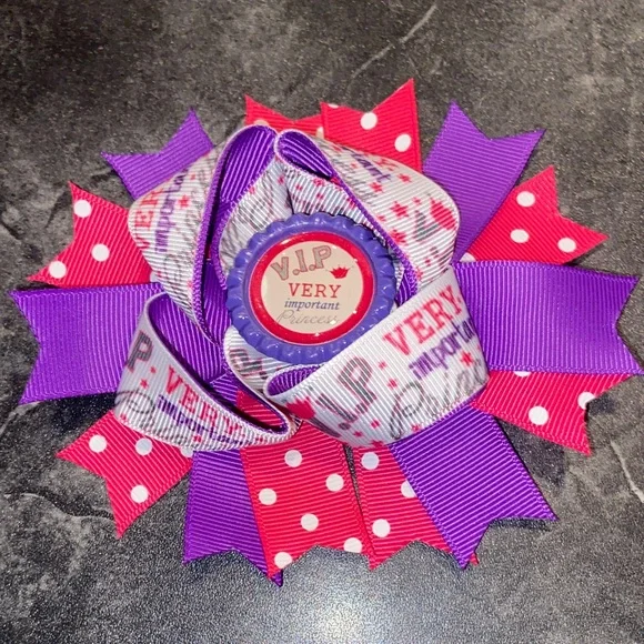 Handmade V.I.P Very Important Princess Bow