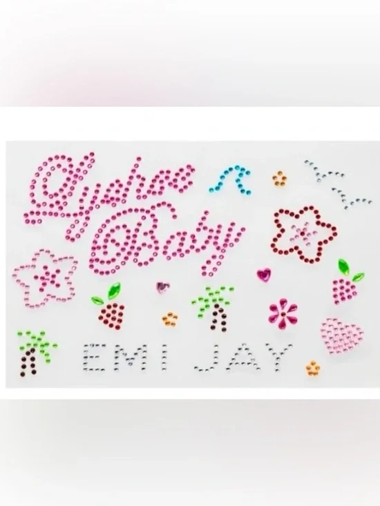 Emi Jay Pink 'Lydia Baby' Rhinestone Sticker Embellishment Set