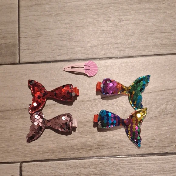 🍦Colorful Mermaid Tail Hair Clips Set🐬