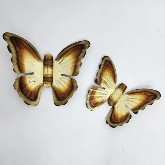 Decorative Wall Butterflies Lightweight Metal - Set‎ of 2