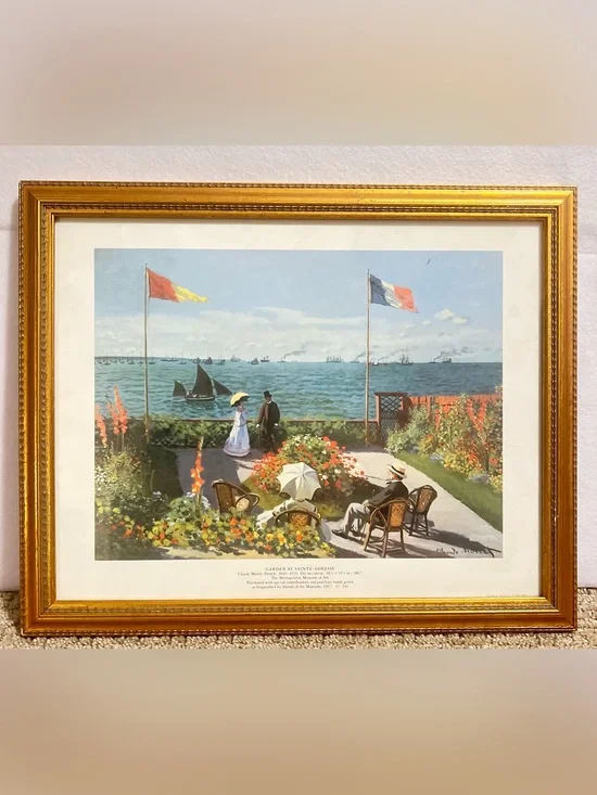 Vintage Framed Claude Monet 