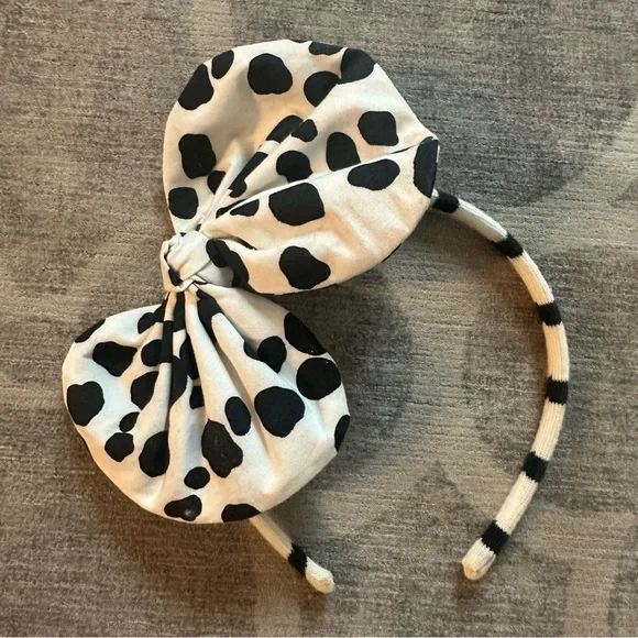 Cow print hair band