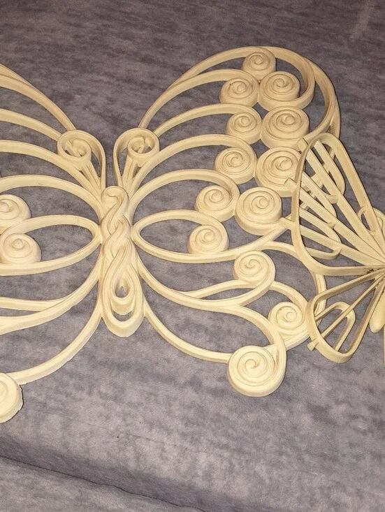 Handcrafted Cream Butterfly Wall Decor - Brand Home Interior