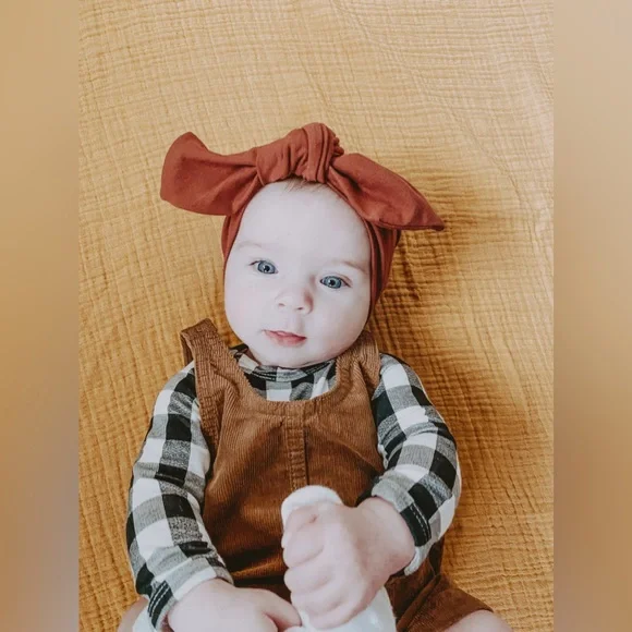 Eyee Kids Baby Brown Topknot‎ Bow Headband Infant 6-12 Months