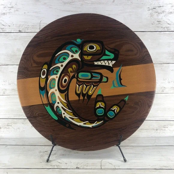Panorama Products Western Red Cedar Killer Whale Wood Plaque Tray 12 Inch Canada