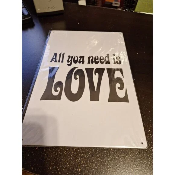 All You Need Is Love Metal Tin Sign 8