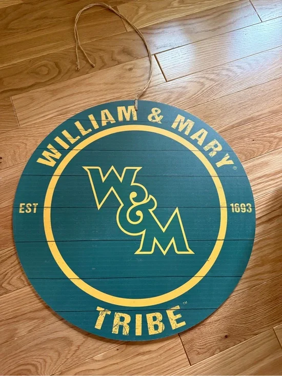 Green and Gold Round Wall Sign - W&M Tribe Decor