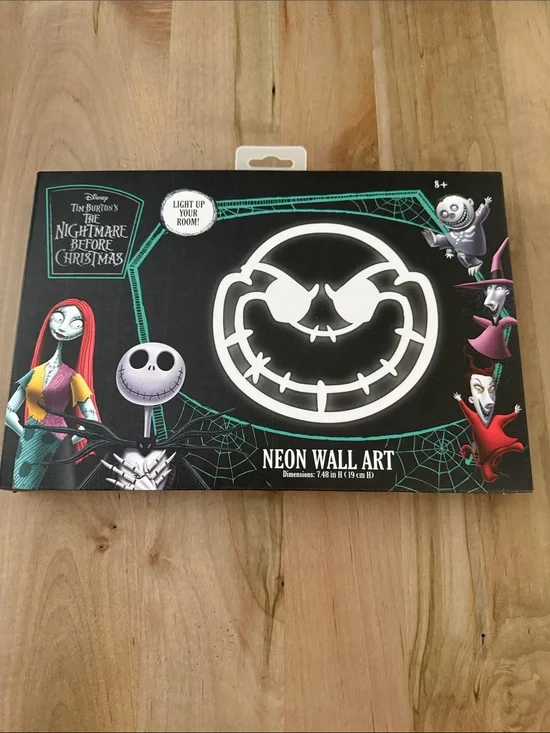 Disney Nightmare Before Christmas Jack Skellington Neon Sign White