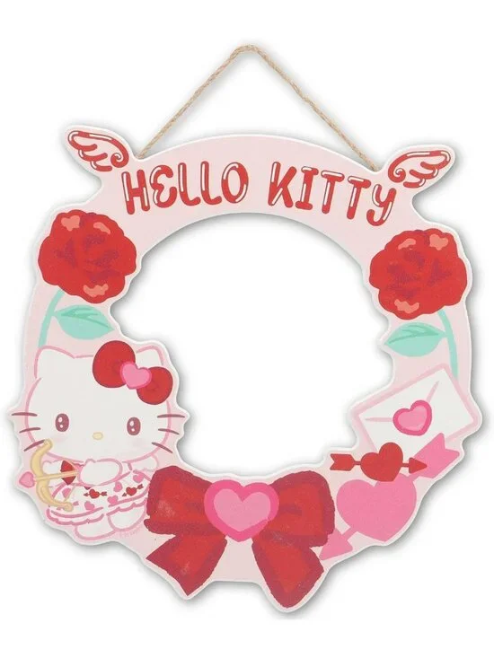 Cute Bow Wreath Wall Decor - Adorable Wood Art for Valentine's Day Home Decor