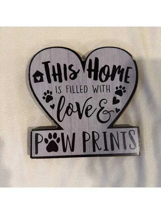 Heart Shaped Decorative Sign - 