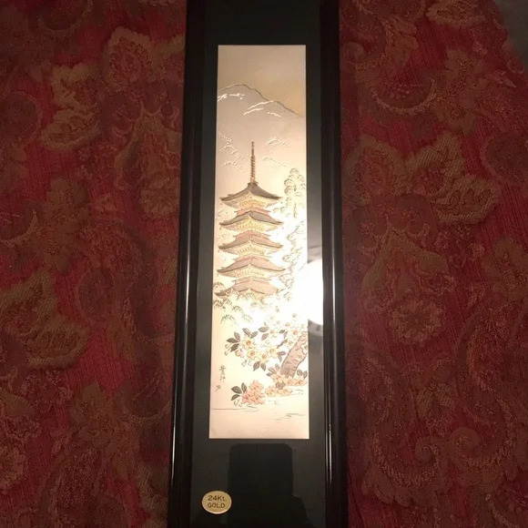 Chokin Artpiece (wall art) 24 KT gold