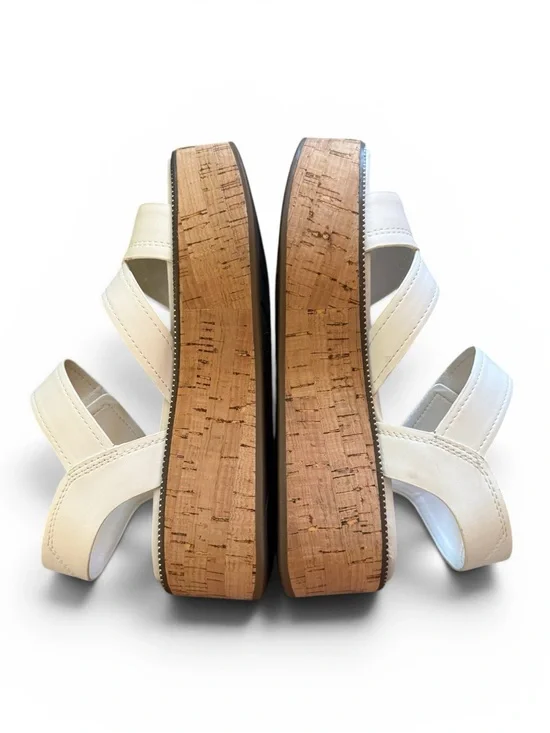 Sam Edelman white Platform Cork Sandals
