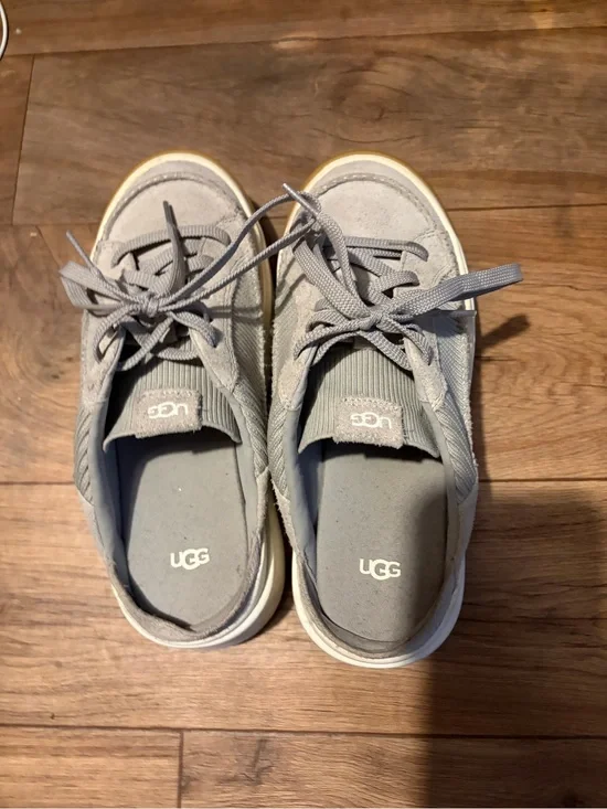 UGG Gray Platform Lace-Up Sneakers