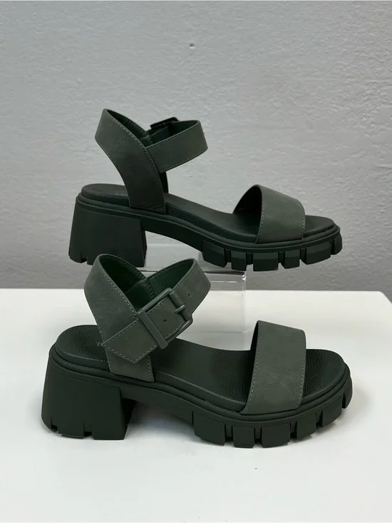 Torrid Olive Green Platform Sandals - Size 6.5WW