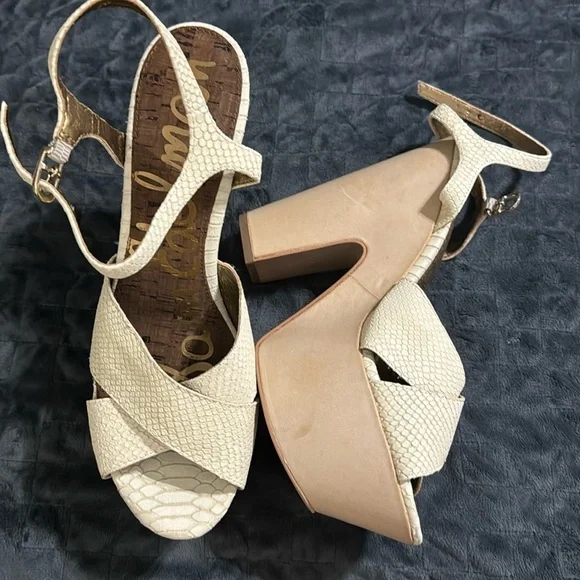Sam Edelman Corbin Snake Print  Platform Shoes