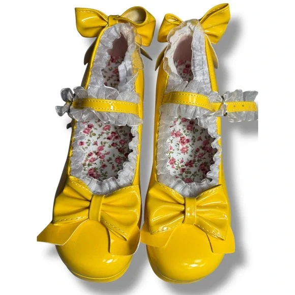 Yellow Bow Platform Mary Jane Lolita