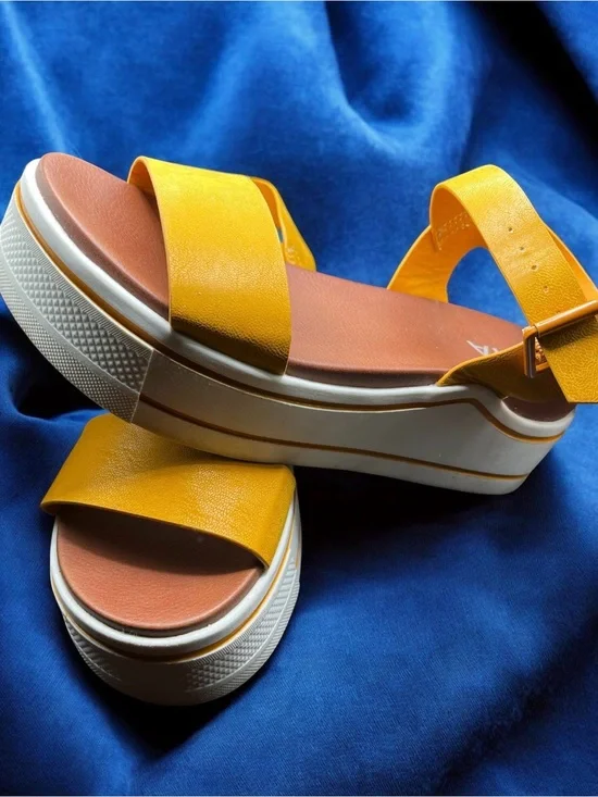 MIA Yellow Platform Sandals