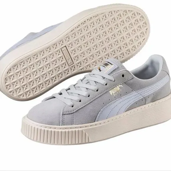 EUC WOMEN’S HALOGEN BLUE SIZE 11/EURO 42.5 PUMA SUEDE PLATFORM SHOES