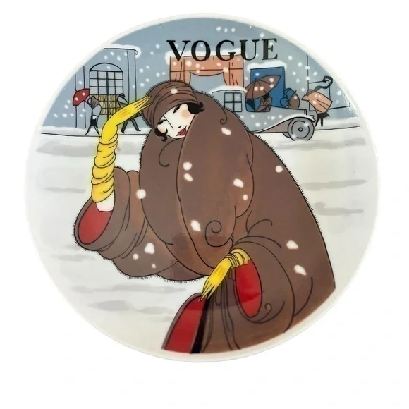 Seymour Mann Vogue Covers Vintage 1977 Art Deco Fashion Plate Jewelry Tray