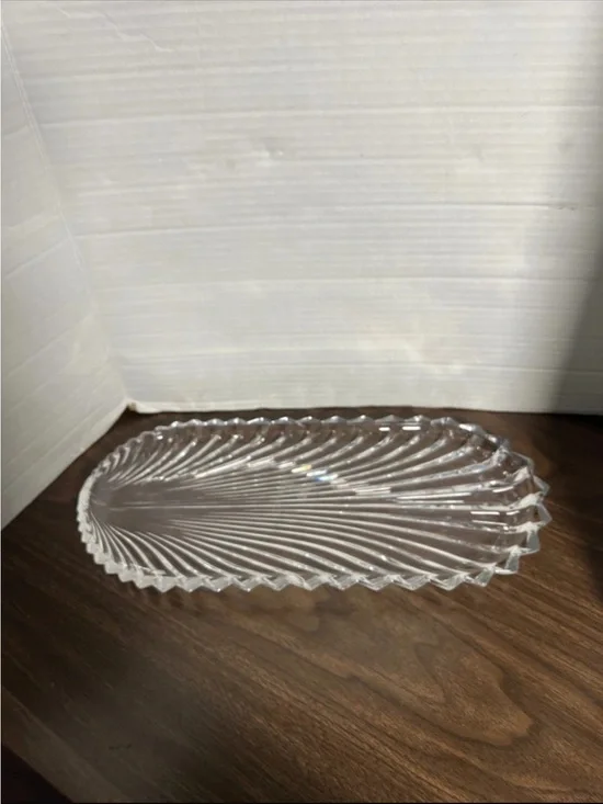 Villeroy and Boch German Crystal  Decorative Serving Tray - Elegant Oval Design