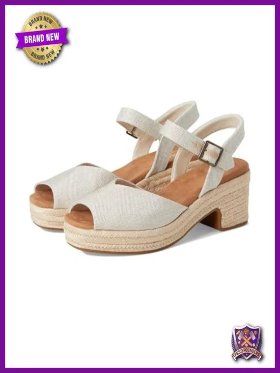 Rope Wrap Block Heel Platform Sandals with Cushioned Insole