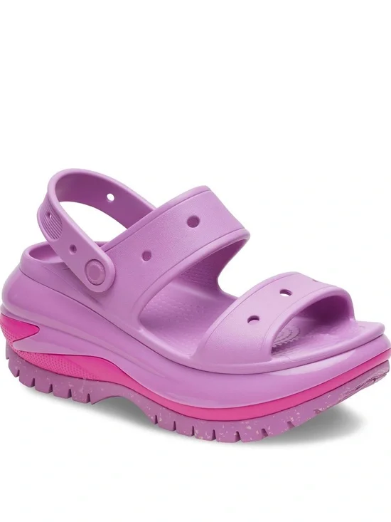 CROCS Platform Sandals in Lilac and Pink, size 7
