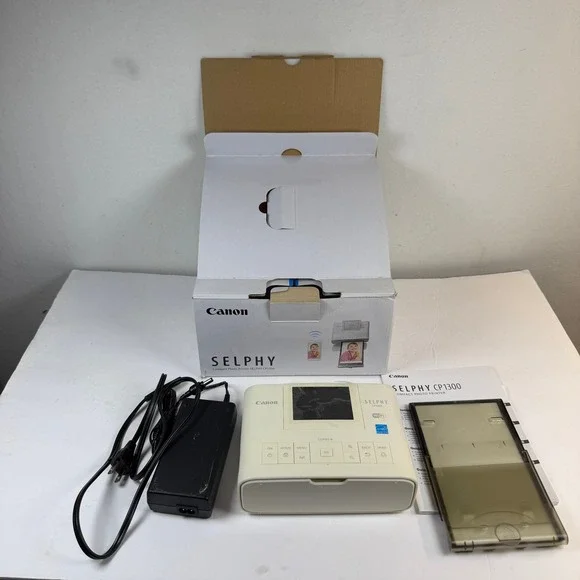 Canon SELPHY CP1300 Wireless Compact Photo Printer White for Parts Repair C-10