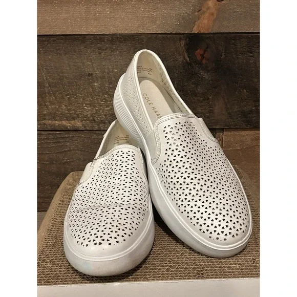 Cole Haan Grand Crosscourt‎ Flatform nubuck Women's 10B White