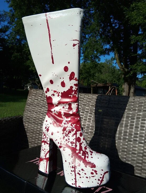 Trickz N' Treatz® Scream Queen Knee-High Platform GoGo Boots | Size 11
