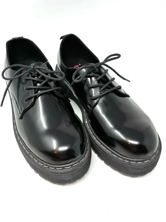 Jellypop Ominous Black Platform Oxfords Women’s Shoes Size 9.5 Nice! Grunge Wear