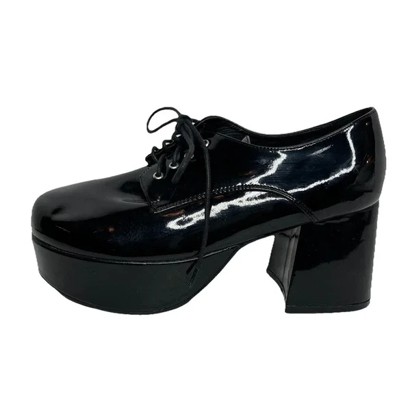 Ellie 1031 Disco Platform Men's Shoes Black Patent 3