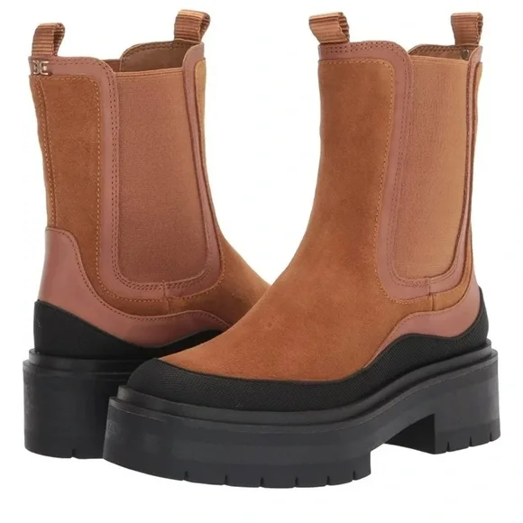 SAM EDELMAN LULIA CHELSEA BOOT CAMEL NEW SIZE 6