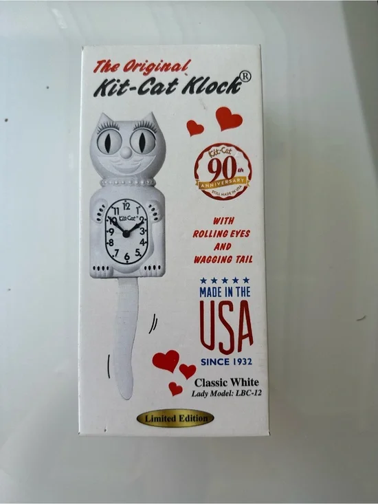 Kit-Cat Klock Classic White Wall Clock