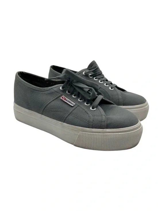Superga Grey Sage Platform Sneakers Shoes EU 41 Mens Sz 8 Women’s Sz 9.5