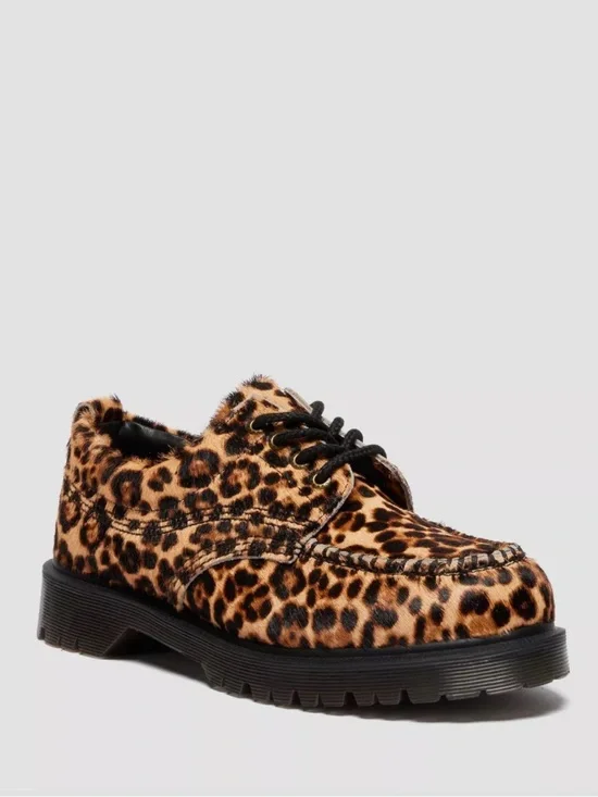 Doc Martens Leopard Print Lace-Up Chunky Sole Shoes