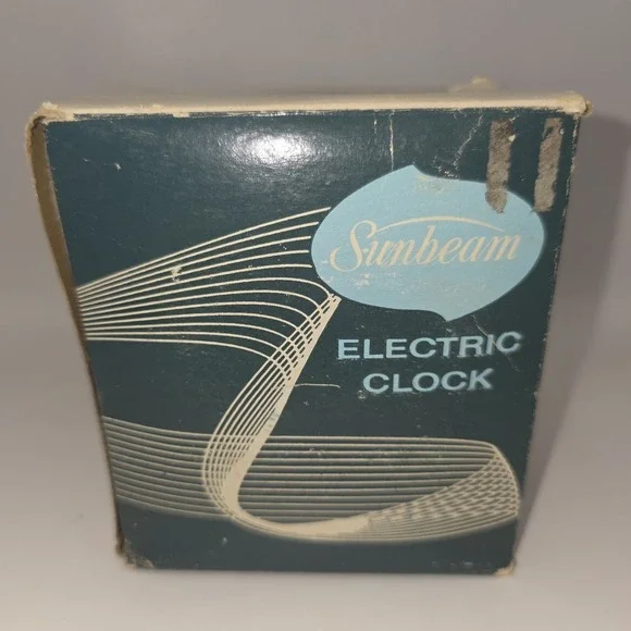 Vintage 1967 Sunbeam Alarm Clock B001 Electric 80-11 Box, Pkg, Warranty