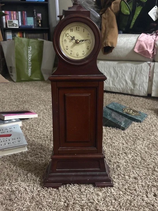 Classic Wood Mantel Clock - Cherry Finish
